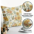 thumbnail image 5 of Bumble Bee Pillow Covers 18x18 Set of 2 Summer Sunflower Daisy Floral Honeycomb Yellow Green Decorative Throw Pillows Outdoor Farmhouse Pillowcases Linen Cushion Case Sofa Couch Bed Home Decor, 5 of 6