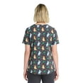 thumbnail image 2 of BBC Winter Bluey And Bingo Women's V-Neck Scrub Top, Sizes XS-3XL, 2 of 6