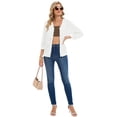 thumbnail image 2 of Chiclily Women's 3/4 Sleeve Cropped Cardigan Sweaters Button Down Crochet Textured Shrugs, 2 of 7