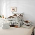 thumbnail image 6 of Homewish Boho Texas Stars 7pcs Bedding Comforter Set,Rustic Cowboy Boots Queen Bedding Sets,Gray Brown Queen Sheet Sets For Girls Boys,Ultra Soft Home Decor Reversible, 6 of 8