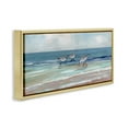 Stupell Industries Panoramic Sandpipers on Shoreline Nature Painting