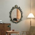 thumbnail image 5 of SIMON'S SHOP Oval Mirror Baroque Style Decorative Mirrors for Wall, 16x24 inches, Black, Vintage Decor, 5 of 7