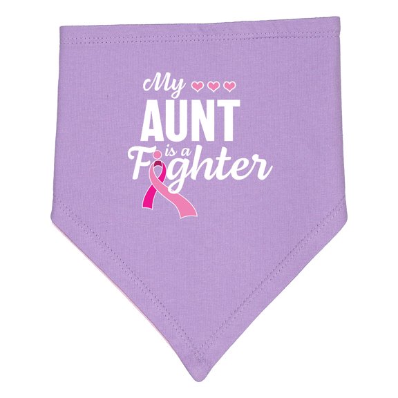 Inktastic Breast Cancer Awareness My Aunt is a Fighter Baby Bandana Bib