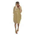 thumbnail image 3 of PENGXIANG Robe Chandail Oversize pour Femmes Imprimé Chat Manches Courtes Été Poche Mini Robe de Plage pour Femmes 2022, 3 of 5