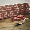 thumbnail image 2 of LKWLPD 24Pcs Mini Cement Cinder Bricks - DIY Tiny Red Brick Building Set for Model Crafters, Miniature Wall Construction Kit for Creative Architecture Projects, 2 of 7