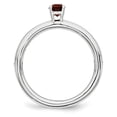 thumbnail image 2 of Stackable Expressions Sterling Silver Rhodium-plated Garnet Ring, 2 of 6