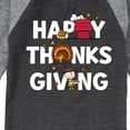 thumbnail image 3 of Peanuts - Happy Thanksgiving Icons - Toddler And Youth Raglan Graphic T-Shirt, 3 of 7