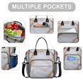 thumbnail image 2 of White and Copper Marble Pattern Insulated Leakproof Lunch Box for Women, Large Lunch Bag for Tween Teen Adult, Loncheras Para Mujer for Work Beach Travel Picnic Camping, 2 of 6