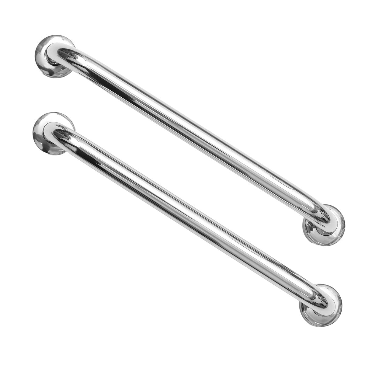 Homemaxs 2 Pcs 2.5x40cm Silver Safe Toilet Bathroom Bathtub Handrails Safety Grab Bars Stainless