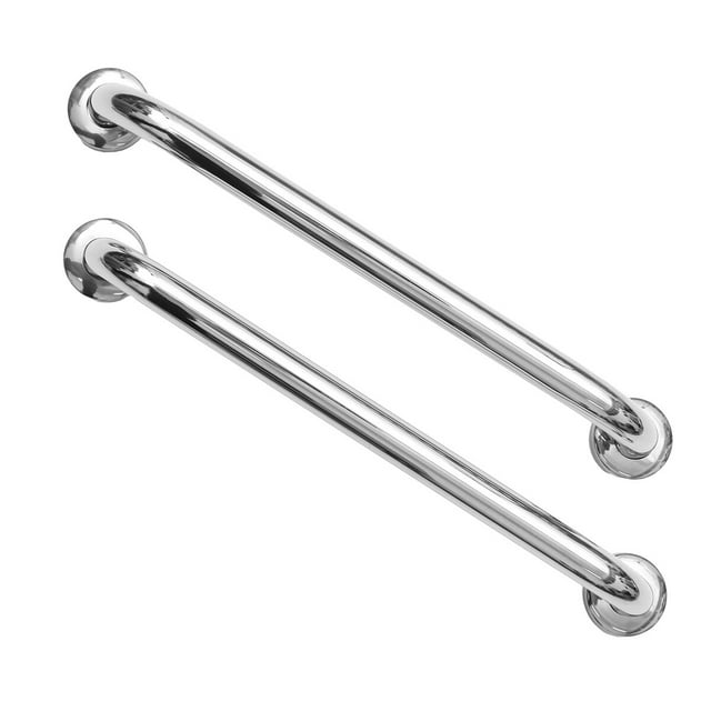MasteelfCA 2 Pcs 2.5x40cm Silver Safe Toilet Bathroom Bathtub Handrails Safety Grab Bars Stainless Steel Handles Armrests Hand Rails for Stairs Washing Room