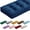 Royal Blue, variant on Bench Cushions for Indoor Furniture 36x14 in Velvet Kitchen Dining Piano Window Seat Cushion, Tufted Patio Porch Swing Thicken Bench Pad Memory Foam(Gray)