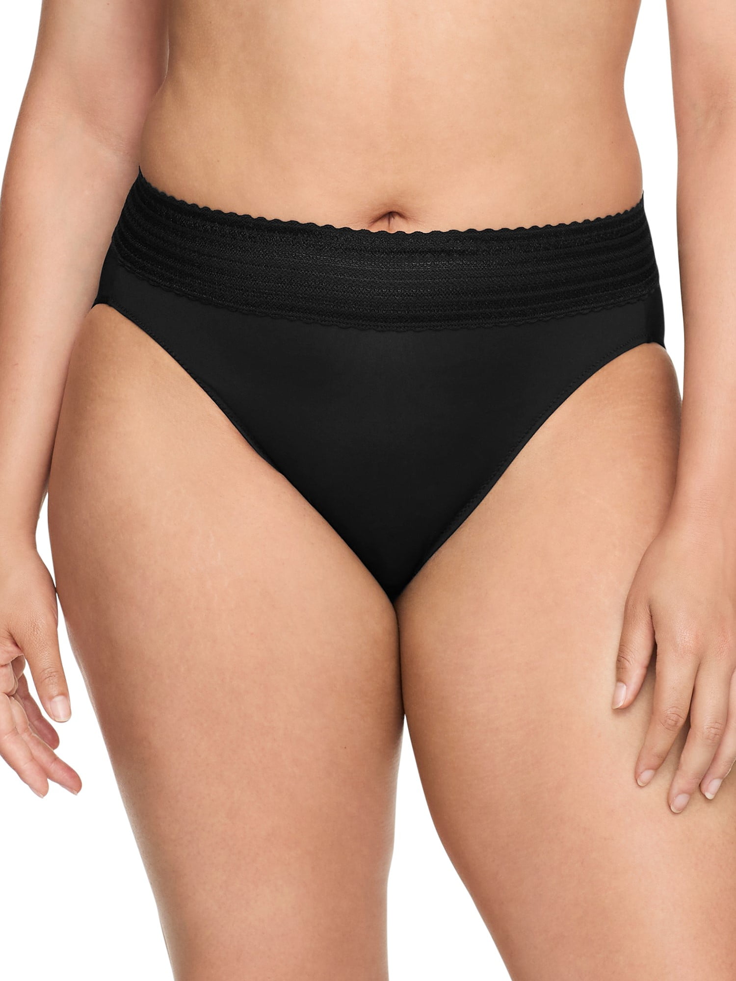 Warners® Blissful Benefits Dig-Free Comfort Waistband with Lace Microfiber Hi-Cut 3-Pack WRW251HC10W