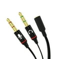 Headphone Splitter for Computer 3.5mm Female to 2 Dual 3.5mm Male