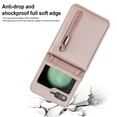 thumbnail image 2 of Allytechgroup Wallet Case for Samsung Galaxy Z Flip 6 with Crossbody Strap, Premium PU Leather Zipper Pocket Shockproof Cards Holder Phone Case for Women Girls, Rosegold, 2 of 8