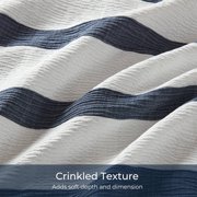 Regency Heights King/Cal King Comforter Set, Striped Texture Bedding Comforter Sets, 3 Pieces Tonal Stripes Woven Comforter with Pillow Sham, Blue