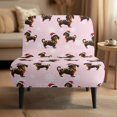 thumbnail image 2 of HELLHERO Cute Little Puppy and Snowflakes Wear-Resisting Armless Accent Chair Soft Cover with Dustproof, Easy Installation Armless Accent Chair Washable Cover, 2 of 8