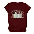 thumbnail image 2 of Rezuofi 2 Pcs It's a Good Day to Read a Book Shirts for Women Funny Letter Short Sleeve T-Shirt Book Lover Summer Graphic Tee Tops, 2 of 3