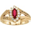 Personalized Women's Marquis Fashion Class Ring available in Valadium, Silver Plus, Yellow and White Gold