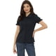 thumbnail image 1 of Top con cuello de mu?eca para mujer, camisa de manga corta con botones azul marino M, 1 of 5