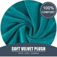 thumbnail image 3 of CHUNTIAN Stretch Wingback Chair Covers, 2 Piece Wing Chair Slipcovers Soft Velvet Armchair Covers with Elastic Bottom for Living Room Bedroom (Turquoise), 3 of 5
