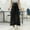 Black, variant on Women's Solid Color Elastic Waist Half Length Skirt Large Skirt Half Length Skirt Women’s Stretchy Office Pencil Skirt Black