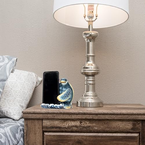 Handcrafted Sea Turtle Cell Phone Stand for Desk - Nautical Coastal Decor, Sturdy Resin Phone Stand, Beachy Marine Style - Symbol of Wisdom, Protection & Longevity, Universal Phone Compatibility