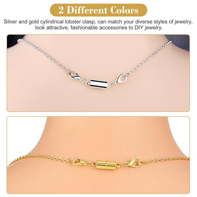 2/4Pcs Magnetic Necklace Clasps and Closures Gold and Silver Plated  Bracelet Connectors for Necklaces Chain Jewelry Making Suppl - AliExpress