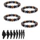 thumbnail image 5 of Pulsera triple ANGGREK de ojo de tigre y Hematita, 5 of 8