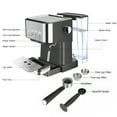 thumbnail image 3 of Mistaha Compact 1050W Espresso Machine with 15 Bar Pressure & 1.5L Water Tank - Fast Heating System, NTC Intelligent Temperature Control, Milk Frother - Black - Home Coffee Maker Kit with Accessories, 3 of 6