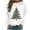 White, variant on Womens Long Sleeve Crewneck Tops Christmas Printed Thin Lightweight Sweatshirt Loose Fit Holiday Xmas Pullovers (XL, White 04)