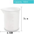 thumbnail image 4 of 3 vasos de silicona para resina, vasos medidores de silicona, vaso medidor de 100 ml, escala precisa, vasos graduados transparentes, vasos mezcladores antiadherentes para moldes de fundición (tran,11 Feliz Sencillez, 4 of 5