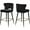 Black, variant on Meridian Furniture Kelly 28"H Velvet Bar Stool in Black (Set of 2)
