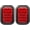2x Red, variant on 5x3 Amber Rectangle 12 LED Signal Turn Tail Park Light IP67 Waterproof 1x