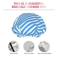 thumbnail image 5 of YFYANG Women's Double Waterproof Shower Cap, Classic Blue Stripes Reusable Hair Cap for All Hair Styles and Head Sizes, 5 of 9