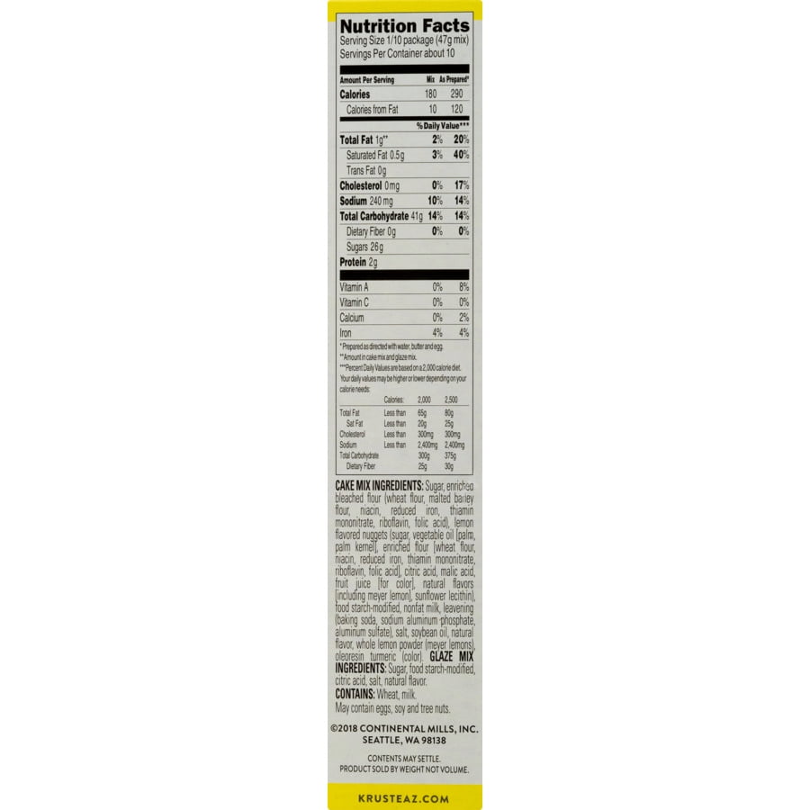 pics Krusteaz Meyer Lemon Pound Cake Mix Ingredients 4 pack krusteaz meyer lemon pound cake and glaze mix 16 5 ounce box