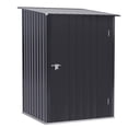 thumbnail image 3 of EDOEMSE Outdoor Garden Storage Shed Galvanized Steel Tool House, Tool Storage Shed, Gray, 3 of 7