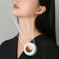 thumbnail image 2 of Mini Bladeless Clip-on Fan, 3-Speed Portable Waist Fan, USB Rechargeable, White, 2 of 7