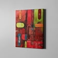 thumbnail image 1 of Unlimited Art Project - Groovy Red Lime Canvas Wall Art Print Modern Wall Décor, 1 of 6