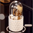thumbnail image 3 of 1 covered 360 ° rotating makeup brush storage rack | countertop makeup storage and display cabinet | waterproof and dustproof suitable for dressing tables  tabletops  and bathrooms!, 3 of 6