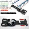 thumbnail image 3 of Black Aluminum Alloy Adjustable Angle Track Saw Guide with 19 Precise Angle Stops (45°, 30°, 25°, 15°, -15°, -25°, -30°, -45°) - Parallel Edge Support for Stable Cutting, Compatible with Fes, MAK,, 3 of 6