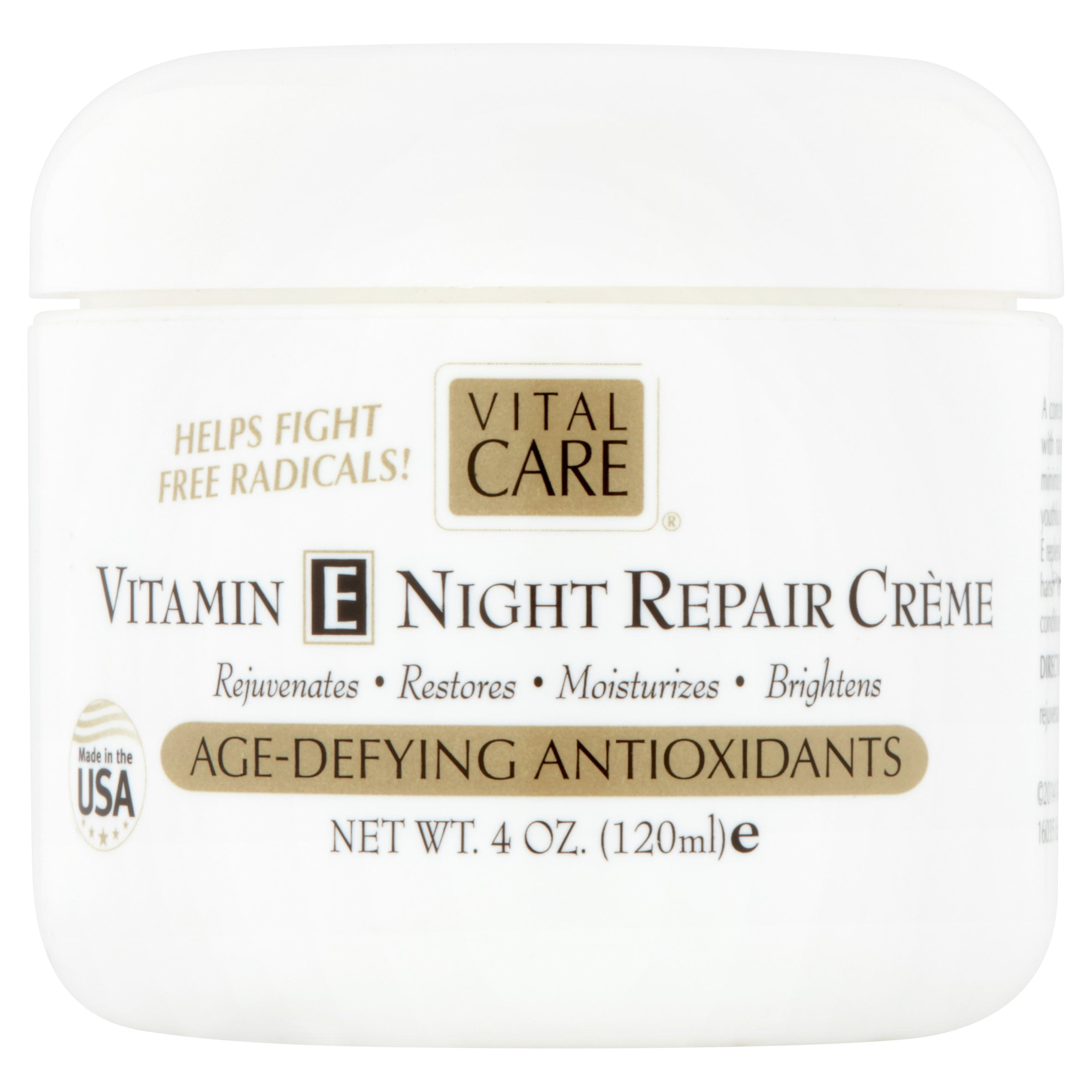Vital Care Vitamin E Night Repair Crème, 4 oz