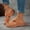 Brown, variant on Women's Wedge Sandals Fashion Casual Summer Slip on Slippers Solid Color Hollow-Out Fish Mouth Sandals Breathable Thick Soled Wedge Heeled Slippers
