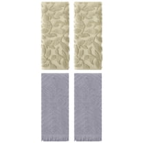 Unique Bargains 4 Pcs Cotton Absorbent Boho Hand Towel Green/Grey 14" x 30"/13" x 29"