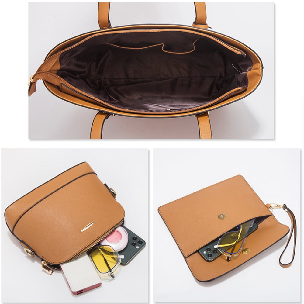 4-pack Women Ethnic Style Handbags Wallet Tote Bag Shoulder Bag Top Handle Satchel Clutch Coin Purse Set