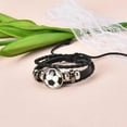 thumbnail image 4 of Soccer Basketball Bracelet for Son Daughter Graduation Birthday Gifts for Grandson Granddaughter Rugby Leather Bracelets, 4 of 14