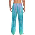 thumbnail image 2 of Men's Sleep Pants Lightweight Pjs Sleepwear Comfortable Lounge Pants Bottom Pants with Pocket Pastel Blue Dandelions, 2 of 7