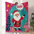 thumbnail image 3 of Christmas Throw Blankets for Women Men, Super Soft Flannel Fleece Blanket 60"x80" Santa Claus With Gifts And Tree Xmas Plush Fuzzy Cozy Blanket for Couch Bed Sofa, Gift Idea, 3 of 12
