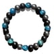 thumbnail image 2 of Pulsera de cristal con ojo de tigre morado y azul, piedra de bilis negra, tres pulseras y pulsera de cristal, 2 of 6