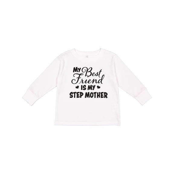 Inktastic My Best Friend is My Step Mother with Hearts Boys or Girls Long Sleeve Toddler T-Shirt