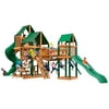 Gorilla Playsets Treasure Trove I Cedar Swing Set with Sunbrella® Canvas Canopy and Timber Shield™ Posts